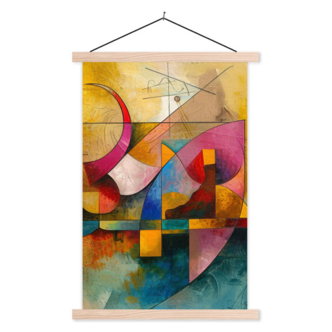 MuchoWow PLAGÁT S MAGNETICKÝMI LIŠTAMI Umenie - abstraktné - moderné 60x90 cm