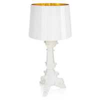 Kartell Bourgie stolová LED lampa E14, biela/zlatá