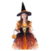 Rappa Detský kostým oranžová Čarodejnica/Halloween
