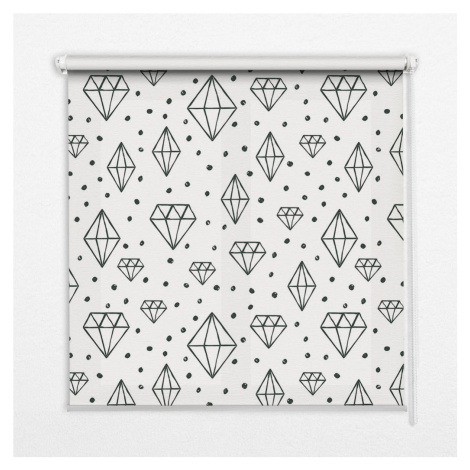 TULUP VNÚTORNÁ roleta - okenná roleta - roleta - 80x140 cm - Ťahané diamanty