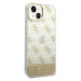 Guess PC/TPU Peón Glitter Script Logo Zadný kryt pre iPhone 14 Max Gold