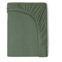 Detská zelená bavlnená elastická plachta Good Morning, 60 x 120 cm