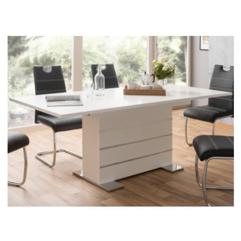 Rozkladací jedálenský stôl Manto 160x90 cm, biely% Asko