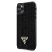 Plastové puzdro Guess na Apple iPhone 11 Pro GUHCN58HDGTPK Rhinestones Triangle Metal Logo čiern