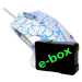 Myš drátová USB, E-blue Mazer Pro, bielo-modrá, optická, 2500DPI, e-box
