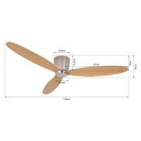 Stropný ventilátor Beacon Airfusion Radar teak Ø 132 cm tichý