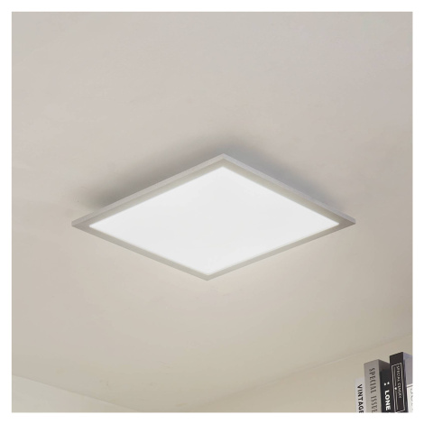 Arcchio LED panel Lyndra, 40 cm, strieborný, hliník, stmievateľný, CCT