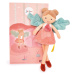 Bábika víla Gaia Forest Fairies Jolijou 25 cm v ružových šatách so zelenými krídlami z jemného t