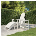 vidaXL Záhradný stôl Adirondack biely 38x38x46 cm HDPE