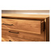 Nízka komoda z dubového dreva v prírodnej farbe 144x80 cm Abies - The Beds