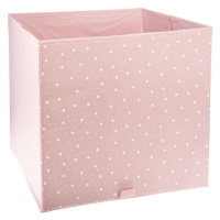 Textilný košík na hračky Pink Stars 29x29 cm ružový