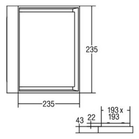 BRUMBERG 60108 stropné LED svietidlo, štvorcové