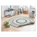 Kusový koberec Twin Supreme 103415 Jamaica green creme kruh – na ven i na doma - 140x140 (průměr