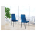 Modré zamatové jedálenské stoličky v súprave 2 ks Fefè – Tomasucci