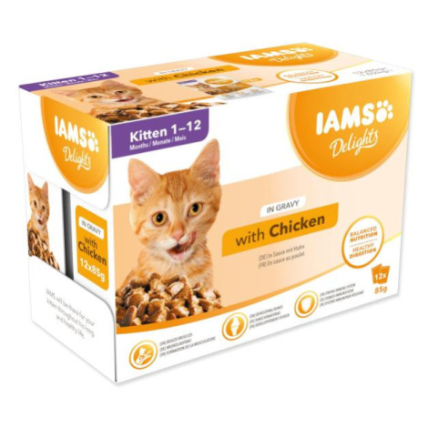 Kapsička IAMS KITTEN - multipack v omáčke 1020g (12x85gr)