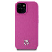 DKNY PU Leather Repeat Pattern Stack Logo Magsafe Zadný Kryt pre iPhone 15 Pink