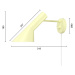 Louis Poulsen AJ dizajnové nástenné svetlo svetlo žlté