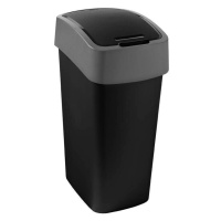 Kôš Curver® PACIFIC FLIP BIN 45L, 29,4x65,3x37,6 cm, čierno/šedý, na odpad