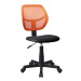 KONDELA Mesh kancelárska stolička oranžová / čierna