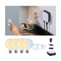 Paulmann Smart Home Bundle ZigBee 4x E27 7W LED G95 matná CCT