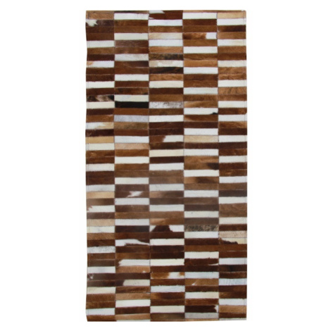KONDELA Typ 5 kožený koberec 201x300 cm vzor patchwork Tempo Kondela