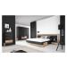 Manželská posteľ reno 160x200cm - orech baltimore/čierny lux