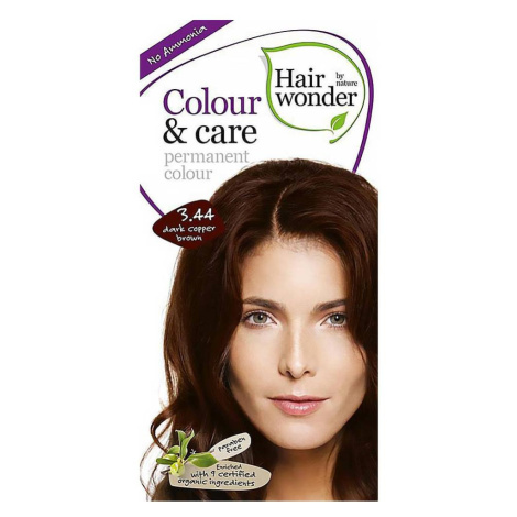 HAIRWONDER Dlhotrvajúca farba na vlasy 3.44 Tmavo medená hnedá BIO 100 ml