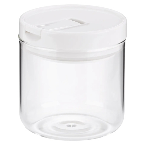 KELA Dóza ARIK sklo bílá H 11cm Ř 10,5cm 600 KL-12104, 0,6 l