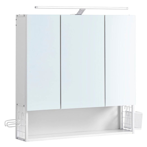 Kúpeľňová skrinka Dara se zrcadlem (70x70x15 cm, biela)
