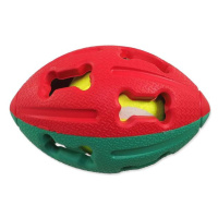 Lopta DF gumové rugby s tenisákom mix farieb 12,5cm