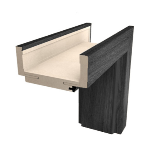 Obložková zárubňa Naturel 80 cm pre hrúbku steny 12-14 cm brest antracit pravá O3JA80P