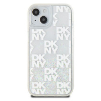 DKNY Liquid Glitter Checkered Pattern Apple iPhone 15 DKHCP15SLCPEPT Transparent