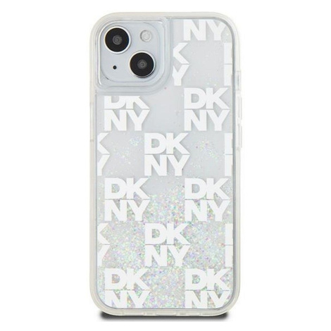 DKNY Liquid Glitter Checkered Pattern Apple iPhone 15 DKHCP15SLCPEPT Transparent