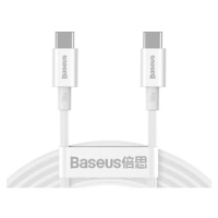 Kábel Baseus Superior Fast Charging CATYS-C02, USB-C na USB-C 100W, 2m, biely
