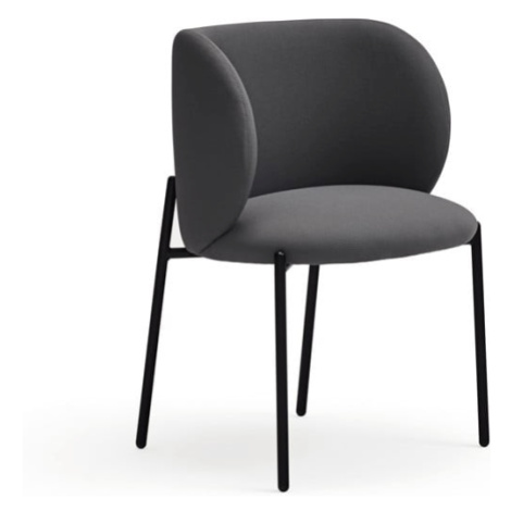 Tmavosivé čalúnené jedálenské kreslá v súprave 2 ks Mogi – Teulat