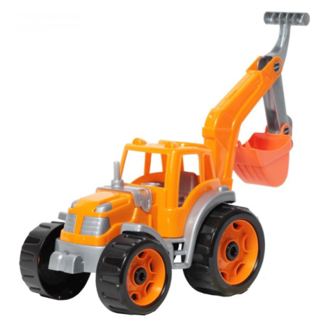 mamido Traktor s lyžicou oranžový