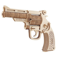 Woodcraft Drevené 3D puzzle Revolver M19