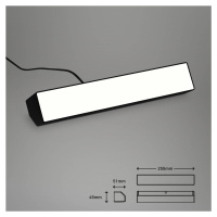 LED nástenná umývačka Muro S, CCT, RGB, stmievateľná, čierna
