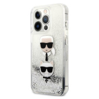 Plastové puzdro Karl Lagerfeld na Apple iPhone 13 Pro Max KLHCP13XKICGLS Liquid Glitter Karl and