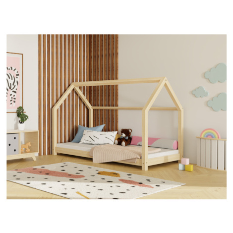 Benlemi Detská posteľ domček TERY Zvoľte farbu: Nelakovaná, Zvoľte rozmer: 90x180 cm