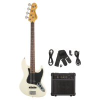 Vintage V49 COASTER BASS GUITAR PACK - WHITE