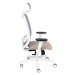 NABBI Nedim WS HD kancelárska stolička s podrúčkami svetlohnedá / sivá / biela