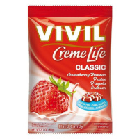 Vivil Bonbons Creme Life Classic drops s jahodovo-smotanovou príchuťou bez cukru 110 g