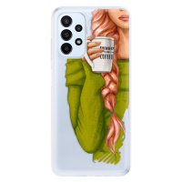 Odolné silikónové puzdro iSaprio - My Coffe and Redhead Girl - Samsung Galaxy A23 / A23 5G
