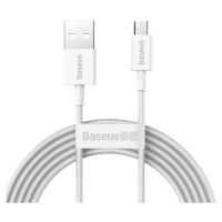 Kábel Baseus Superior Series Cable USB to micro USB, 2A, 2m (white) (6953156208506)