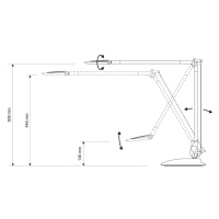 Stolná LED lampa MAULoptimus, antracitová, stojan