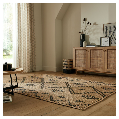 Kusový koberec Printed Jute Rowen Natural/Black - 200x290 cm Flair Rugs koberce