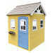 Drevený záhradný domček pre deti, biela/sivá/žltá/modrá, NESKO