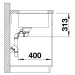 Blanco Subline 340/160-U, silgranitový drez pod pracovnú dosku 555x460x190 mm, drez vľavo, 1,5-k