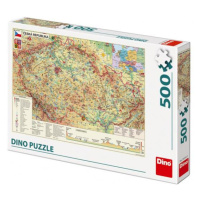 Puzzle TREFL mapa Českej Republiky 500 dielikov